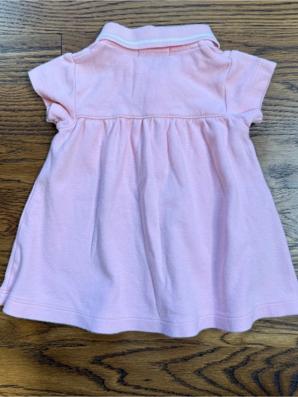 Ralph Lauren Baby Girls Light Pink Button-Front Classic Polo Dress Sz 3 Mths